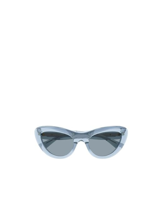 Bottega Veneta Blue Eyewear Bombe Cat Eye Sunglasses