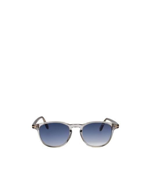Tom Ford Blue Eyewear Holt Round Frame Sunglasses