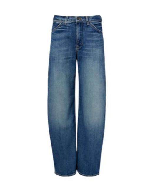Nili Lotan Blue Tube-Cut Jeans