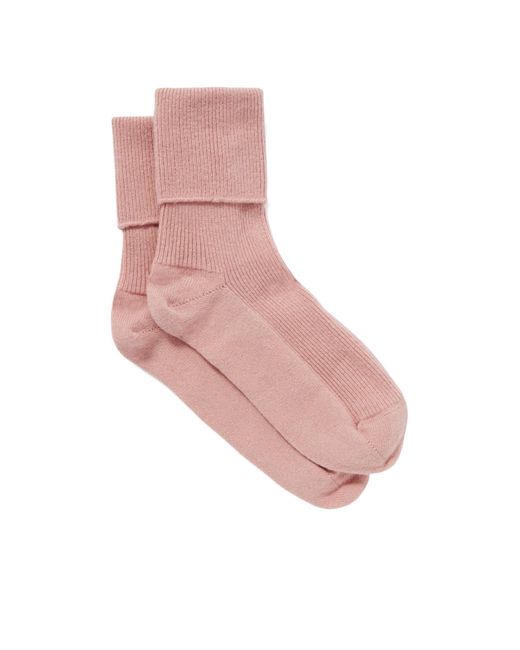 Johnstons Pink Cashmere Blend Socks