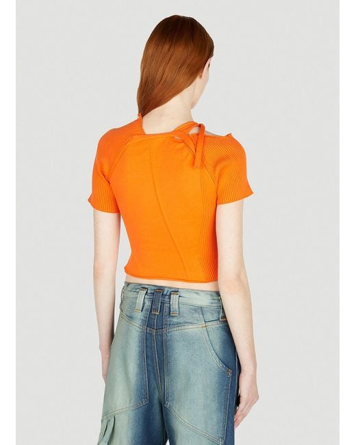 OTTOLINGER Orange Short-Sleeved Knitted T-Shirt