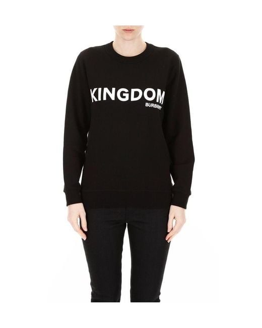 Burberry Black Logo Printed Hoodie