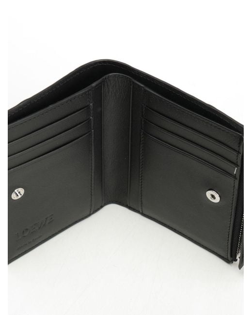 Loewe Black Puzzle Edge Zip Bifold Wallet for men