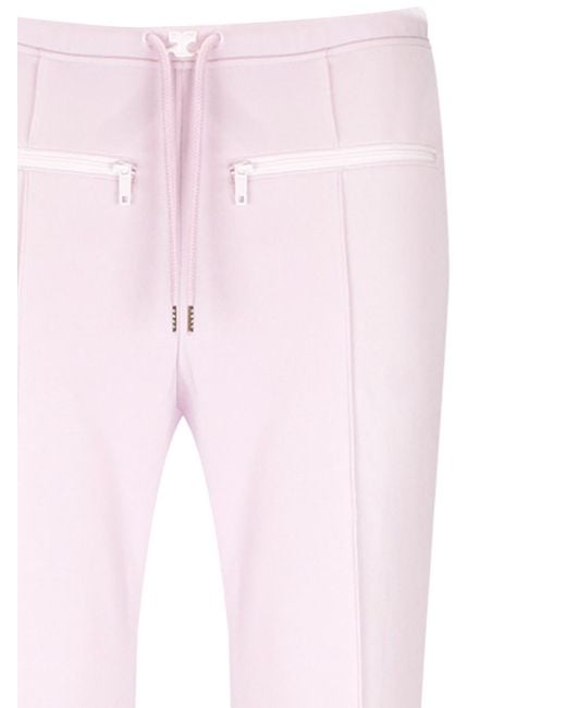 Courreges Pink Drawstring Flared Tracks Pants