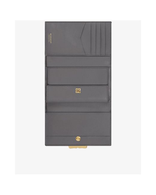 Givenchy Gray 4G Plaque Flap Wallet