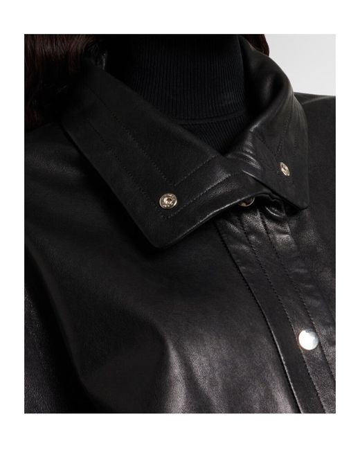 Nour Hammour Black Park Leather Jacket
