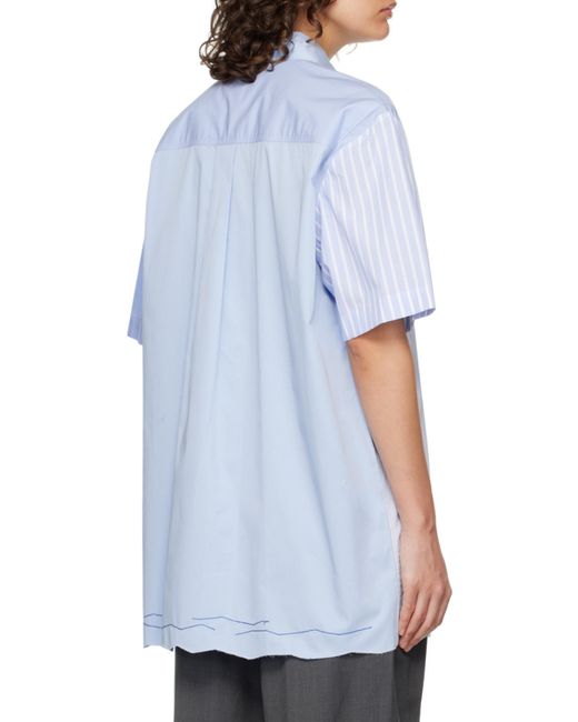 Adererror White Logo Double Short-Sleeved Shirt for men