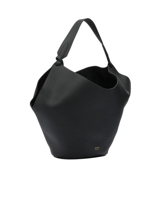Khaite Black Lotus Medium Shopping Bag
