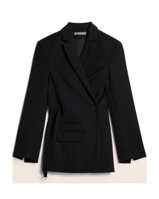 Jacquemus Black Crossover Double Breasted Blazer