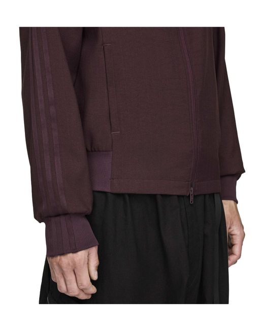 Y-3 Purple Stand Collar Sweat Jacket for men