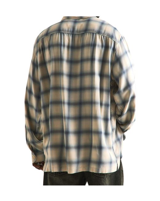 Our Legacy Gray Printed Long-Sleeve Shirt for men