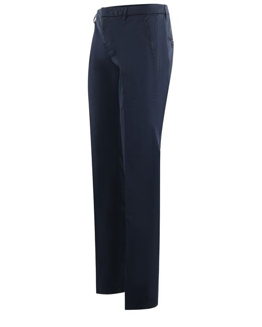 Dondup Blue Slim-Fit Gabardine Pants for men
