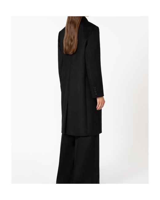 Max Mara Black Cosa Double-Breasted Coat