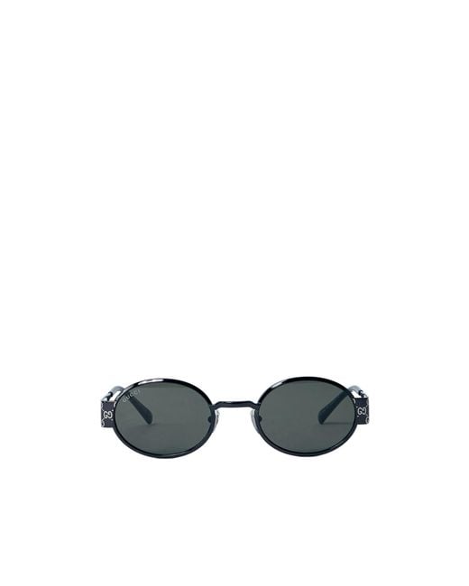 Gucci White Eyewear Oval Frame Sunglasses for men