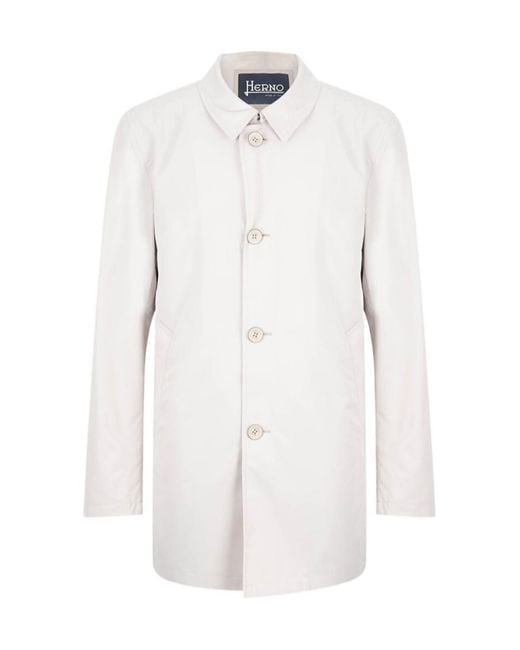 Herno White Long-Sleeved Casual Jacket for men