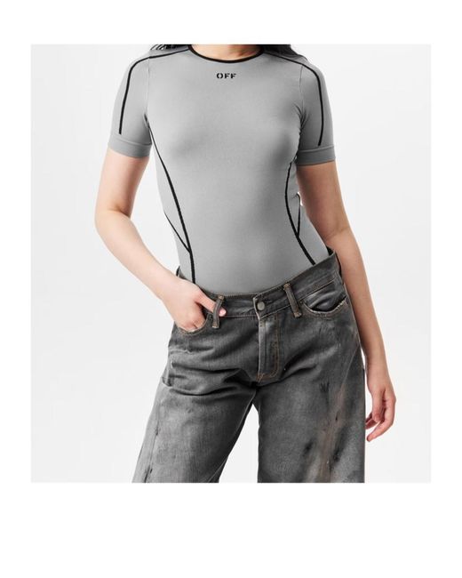 Off-White c/o Virgil Abloh Gray Seamless Bodysuit