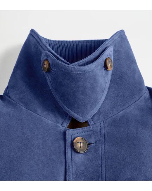 Tod's Blue Long-Sleeved Casual Jacket for men