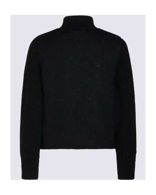 Fabiana Filippi Black Stand-Collar Zip-Up Casual Jacket