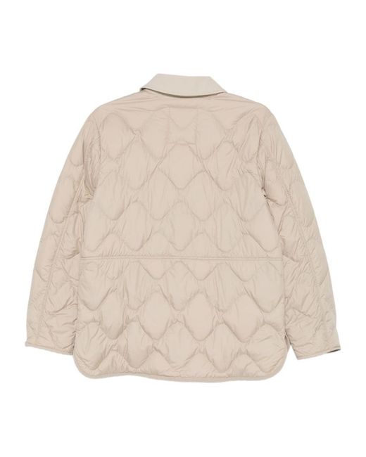 Woolrich Natural Quilted Buttoned Jacket