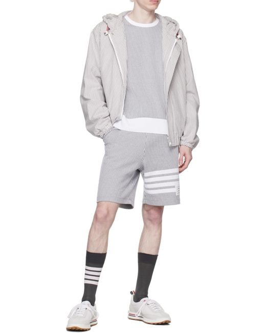 Thom Browne White Tech Runner Low-Top Sneakers for men