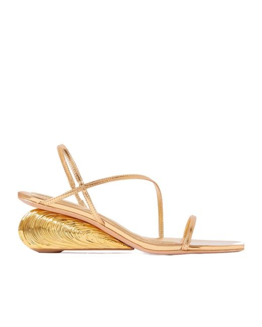 Jonathan Simkhai Metallic Bridget Wedge Sandals