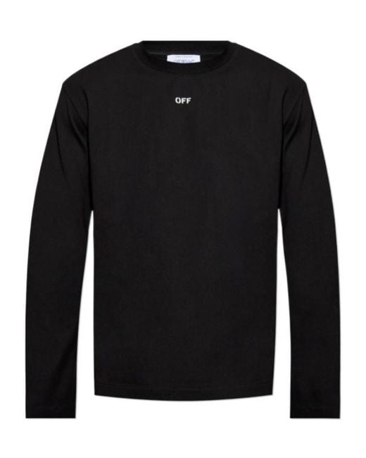Off-White c/o Virgil Abloh Black Vibe Arrow Skate Crewneck T-Shirt for men