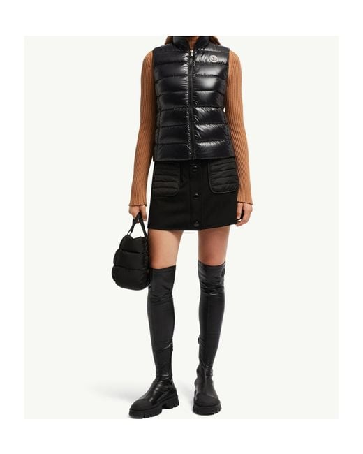 Moncler Black Ghany Down Vest for men