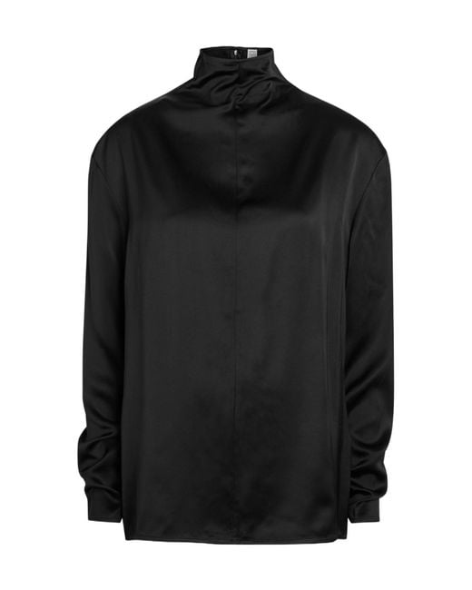 Totême Black Satin Top