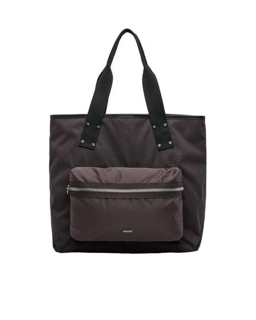 Sacai Black Detachable-Pouch Tote Bag