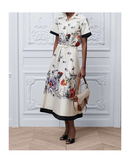 Dior White Mid-Length Belted Skirt
