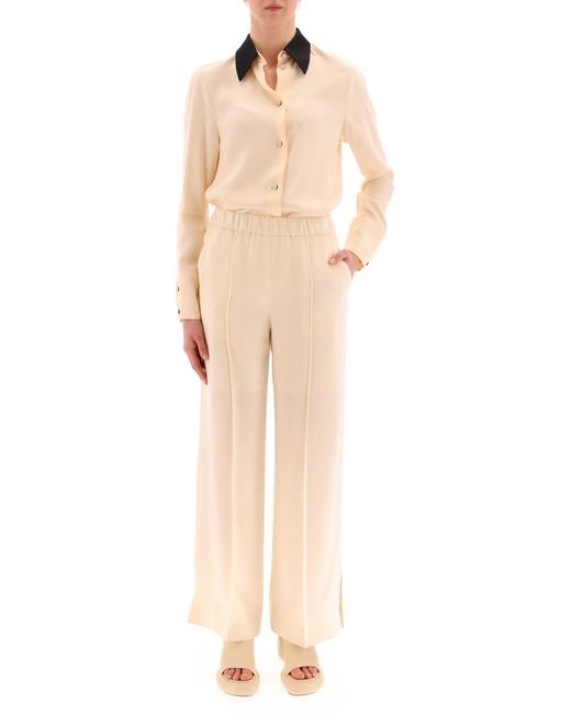 Jil Sander Natural Logo Casual Pants