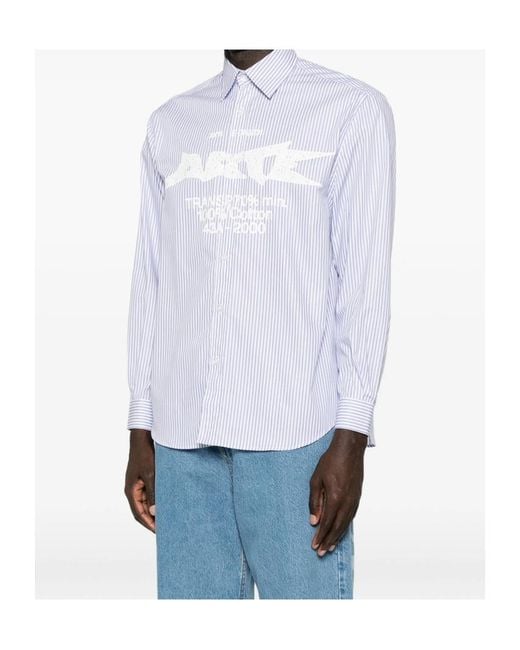 Arte' White Composition Gallery Shirts for men