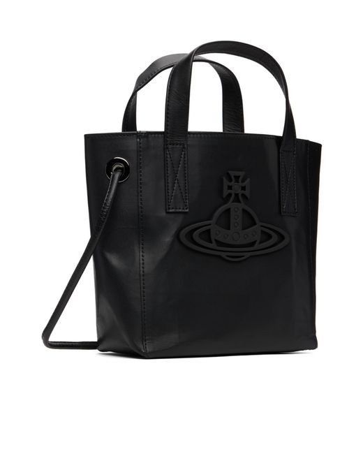 Vivienne Westwood Black Orb-Embellished Tote Bag