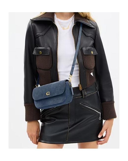 COACH Blue Brook Flap Chain Bag