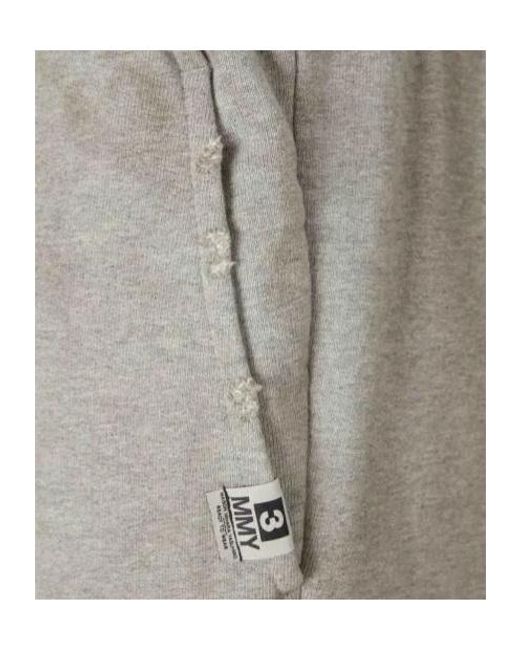 Maison Mihara Yasuhiro Gray Drawstring Distressed Track Pants for men