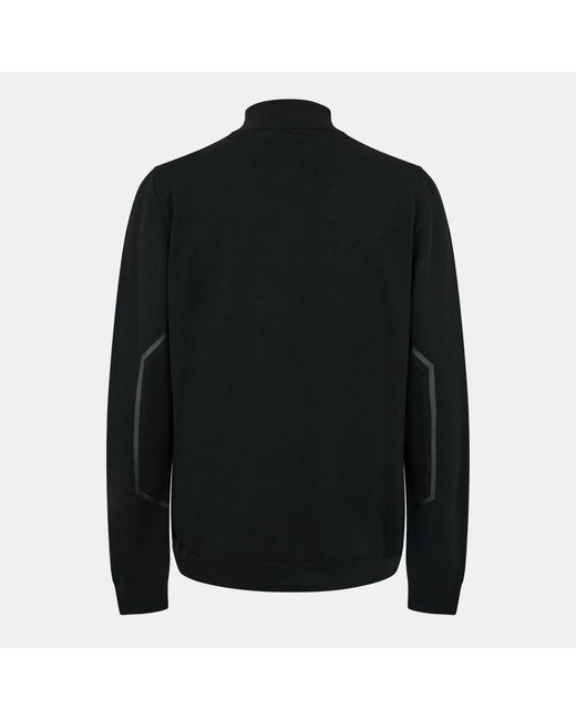 Boss Black Half-Zip Stand Collar Long-Sleeve Knit Top for men