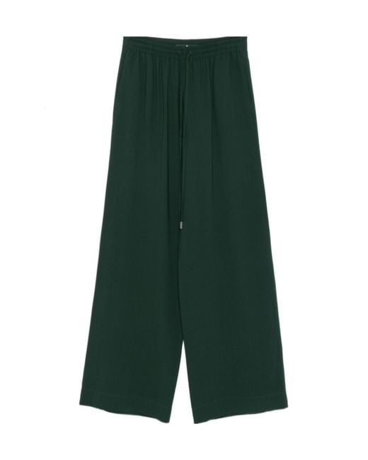 Ermanno Scervino Green Wide-Leg Track Pants