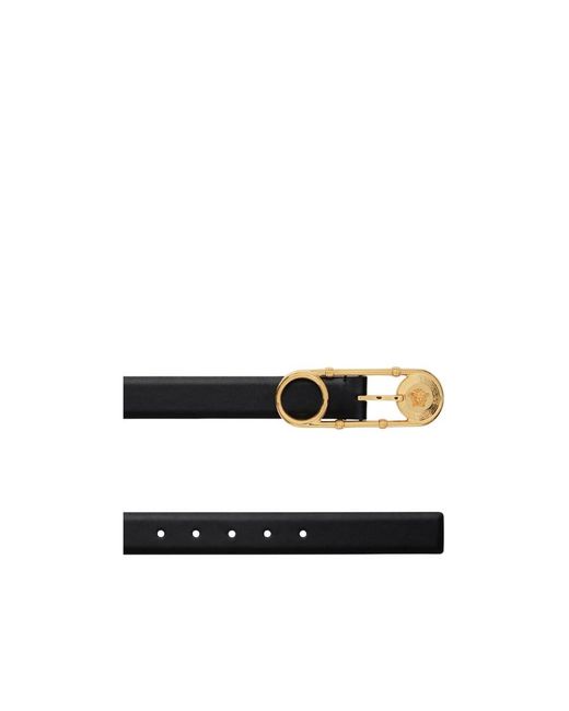 Versace White Medusa Detailed Safety-Pin Belt