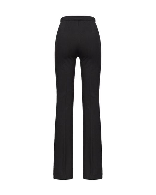 Pinko Black Flared Full Milano Trousers