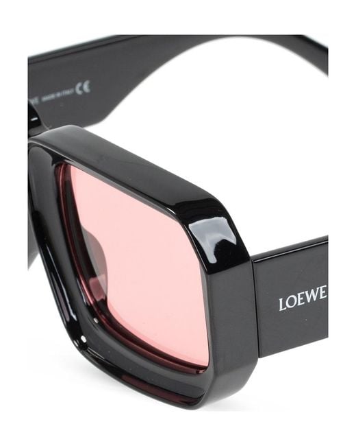 Loewe Pink Square Frame Sunglasses