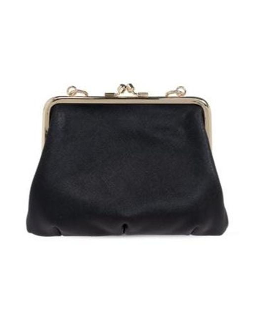 Vivienne Westwood Black Logo Plaque Chained Tote Bag