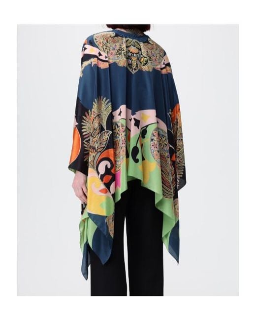 Etro Blue Printed Cape