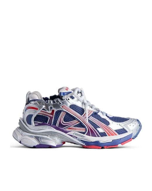 Balenciaga Blue Gradient Runner Sneakers for men