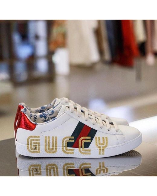 Gucci White Ace Guccy Sneakers for men
