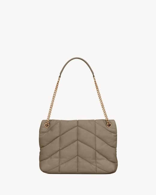 Saint Laurent Gray Puffer Medium Shoulder Bag