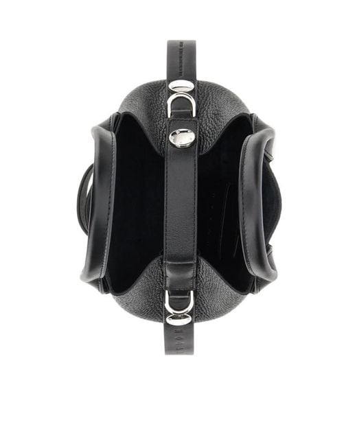Hogan Black Script Small Shopping Bag