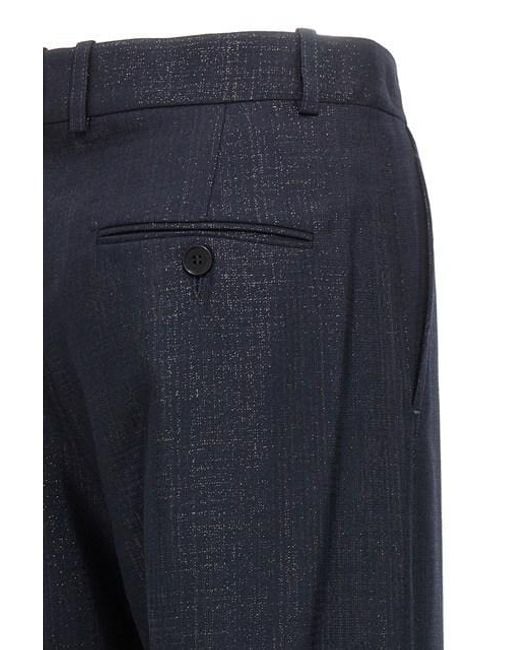 Stella McCartney Blue High-Waisted Straight-Leg Pants