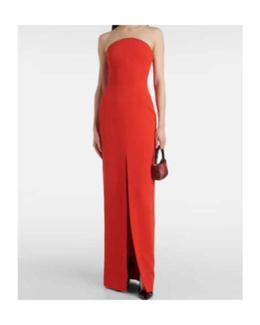 David Koma Red Strapless Gown