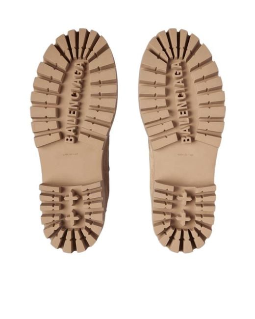 Balenciaga Natural Combat Strike Lace-Up Boots