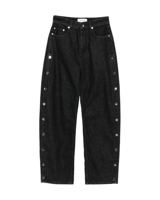 Sportmax Black Galante Button Detailed Jeans